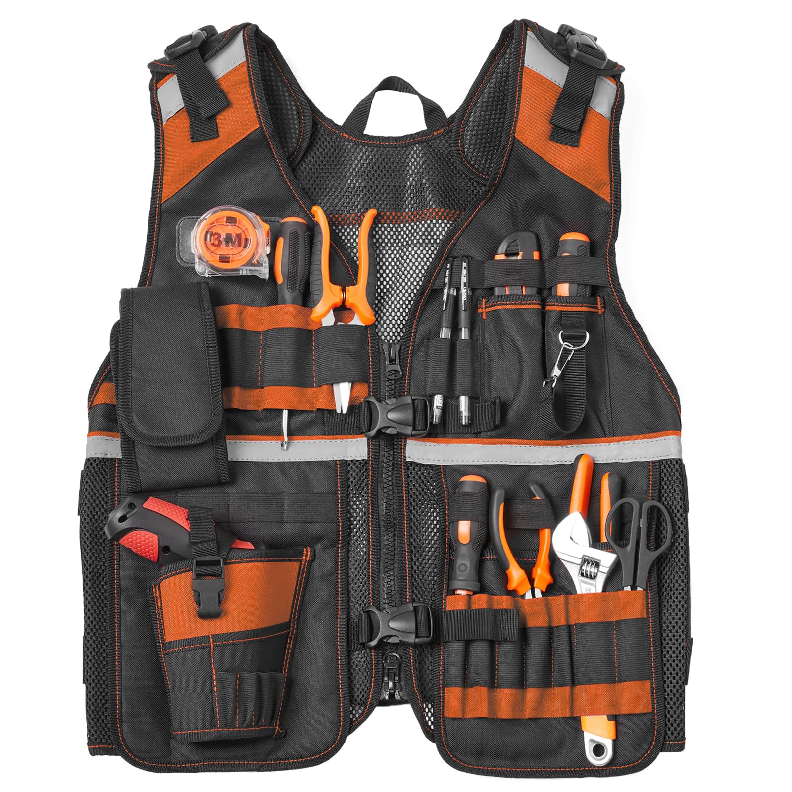 TURAND electrician vest with drill pouch for quick tool access on site
