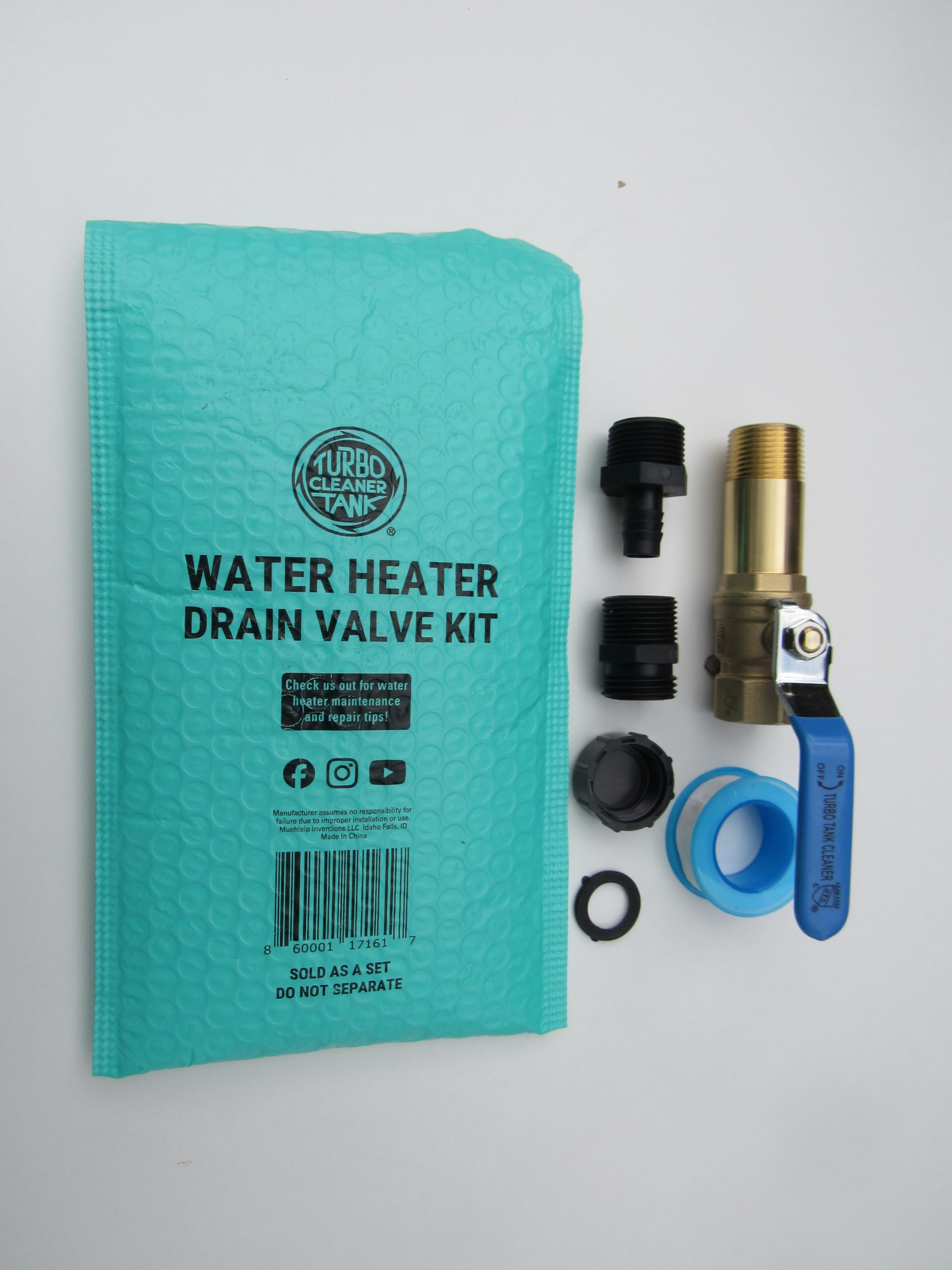 Turbo Tank Cleaner lead-free brass valve ensures safe potable water compatibility.