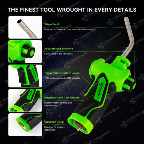 Turboheat CSA-certified torch ensuring safe, reliable operation.