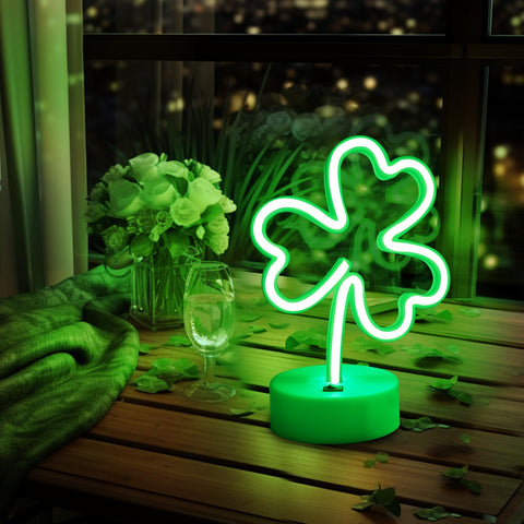TURNMEON St Patrick's Day neon lights powered by USB or batteries.