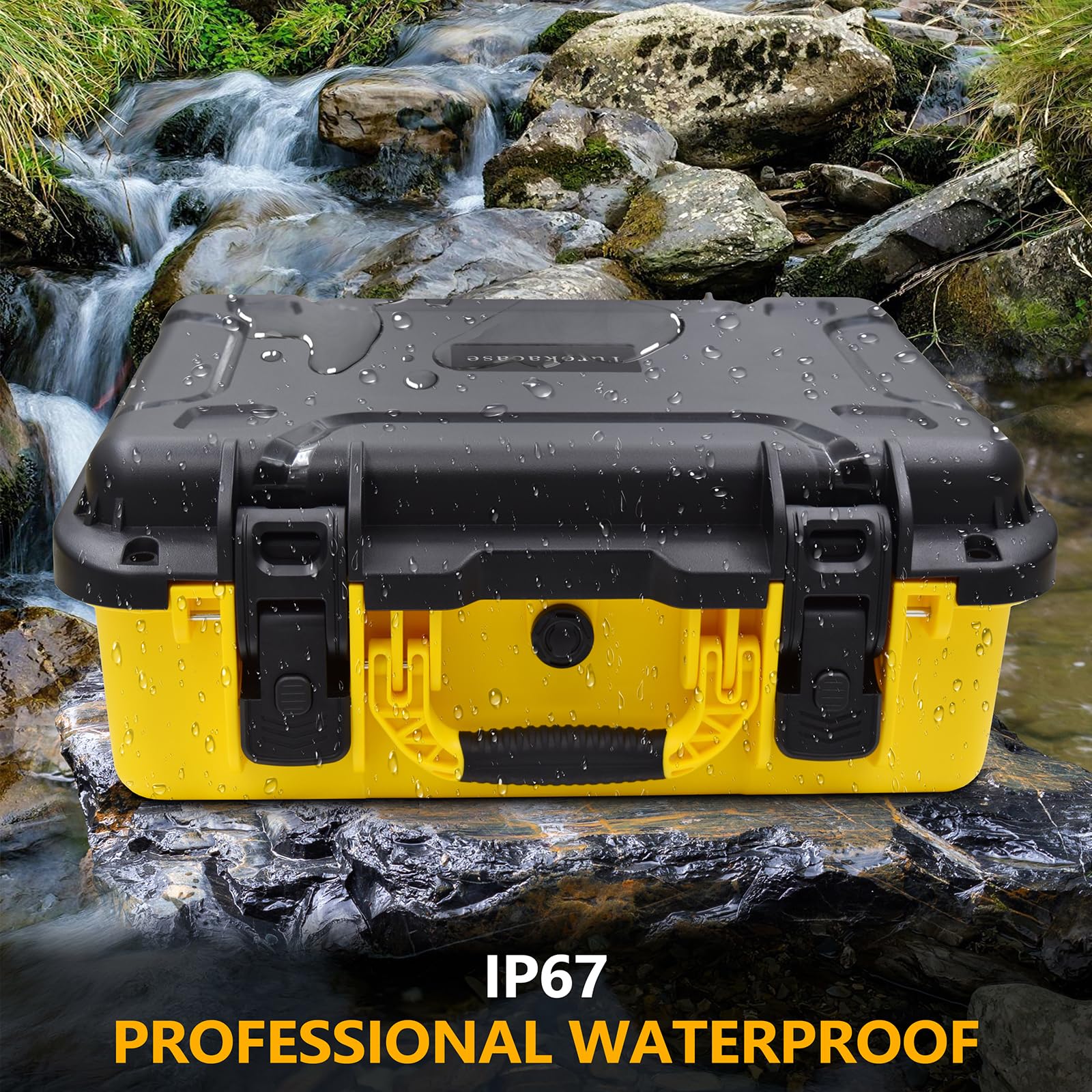 Lockable handle design enhances safe, one-handed carrying on the job site.