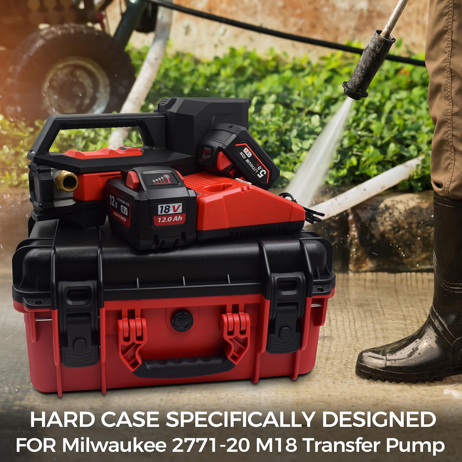 Turokacase Milwaukee 2771-20 case offers slots for batteries and charger, promoting neat storage.