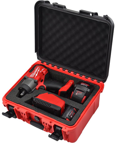 Turokacase Milwaukee M18 case top view with rugged waterproof shell