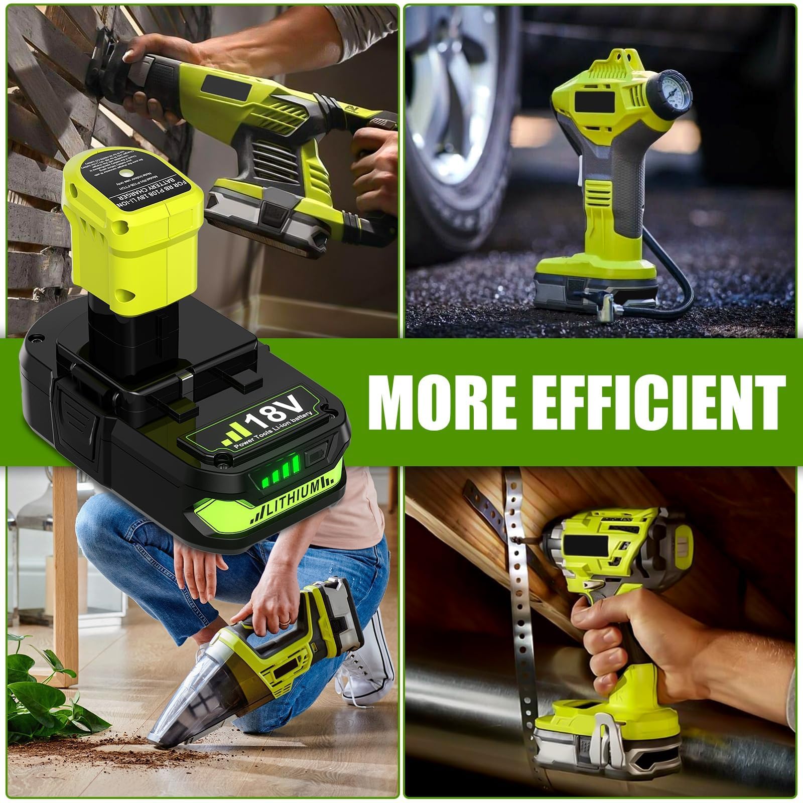 TURPOW replacement pack supports reliable performance across Ryobi 18V tools.