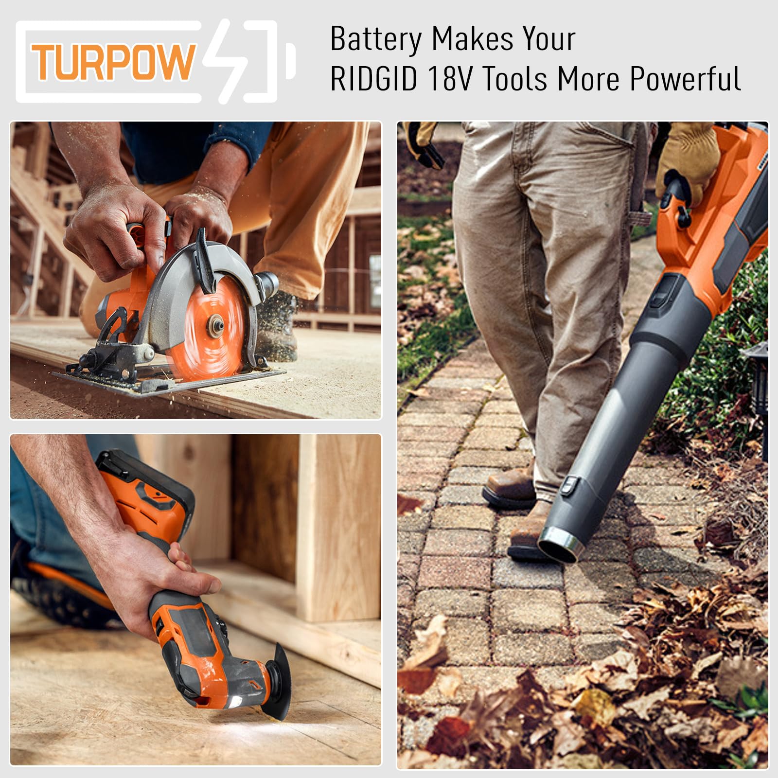 TURPOW 8Ah battery with AC840086 compatibility, quick swap.
