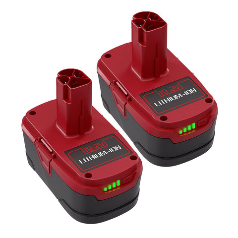 TURPOW upgraded 7000mAh battery front view for Craftsman compatibility, high capacity for longer runtimes.