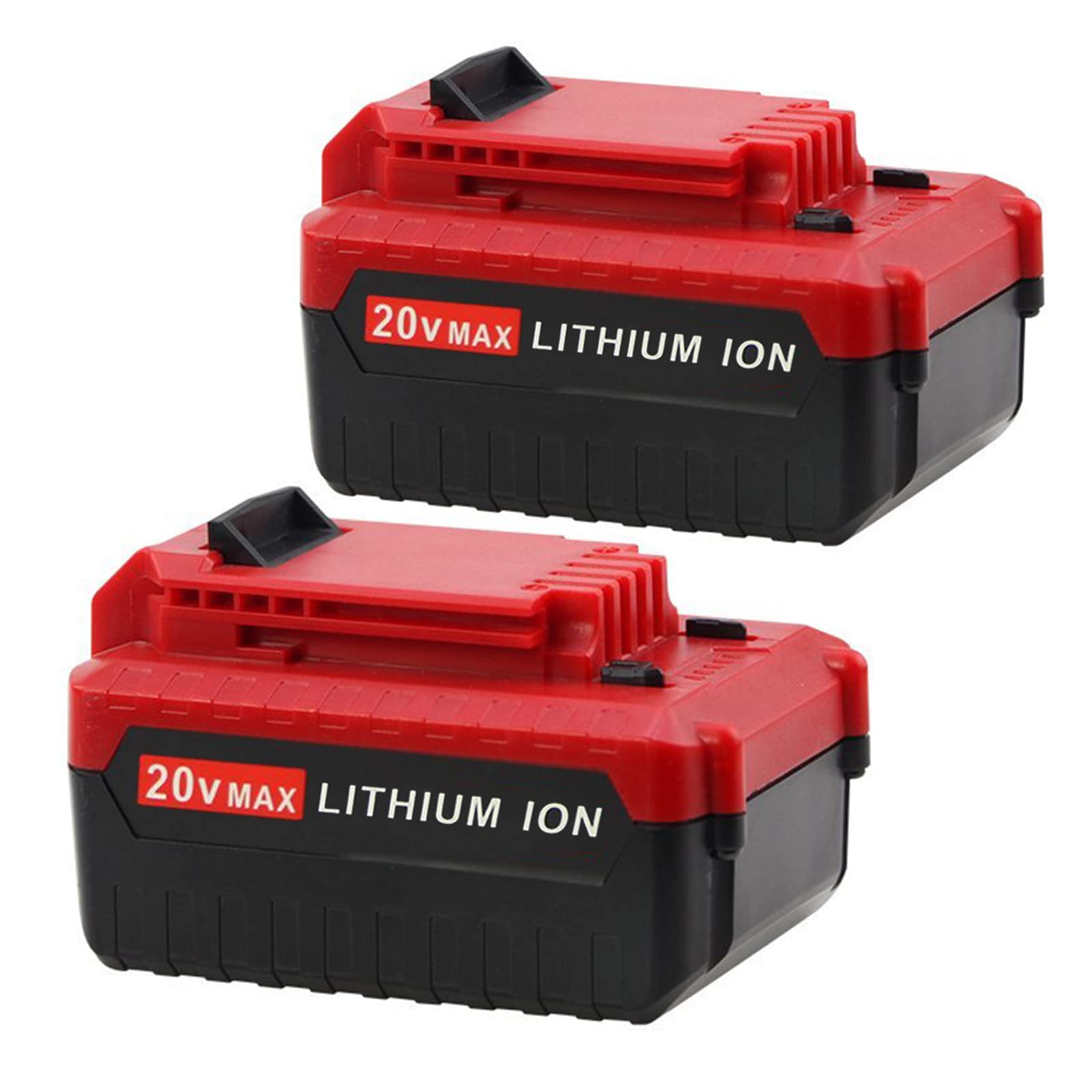 TURPOW 8.0Ah battery angled view showing Porter-Cable compatibility and extended runtime.