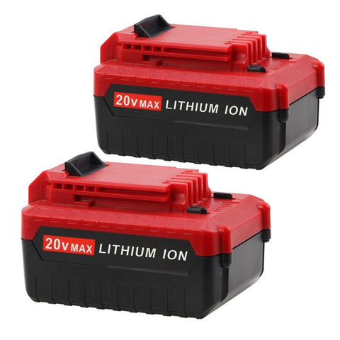 TURPOW 8.0Ah battery angled view showing Porter-Cable compatibility and extended runtime.