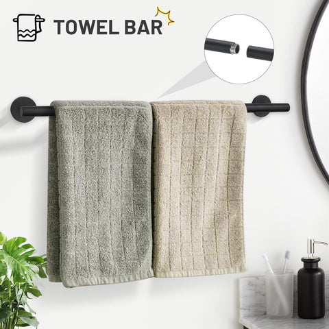 TURS towel ring in matte black finish for quick towel access.
