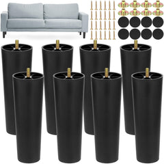 TURSTIN 8-pack 8-inch plastic legs upgrade sofa stability with sturdy support