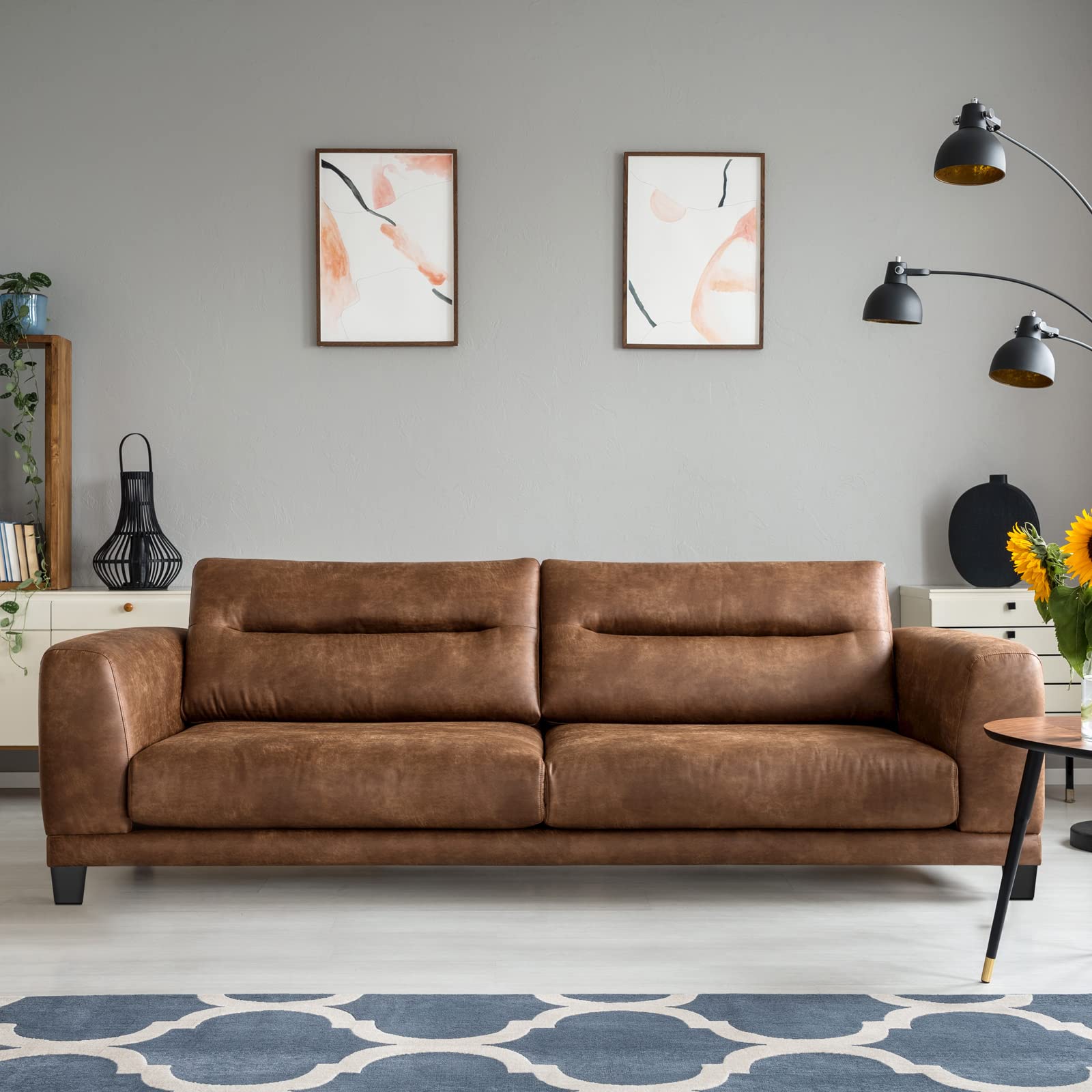 Turstin black square tapered feet add a sleek touch to interiors.