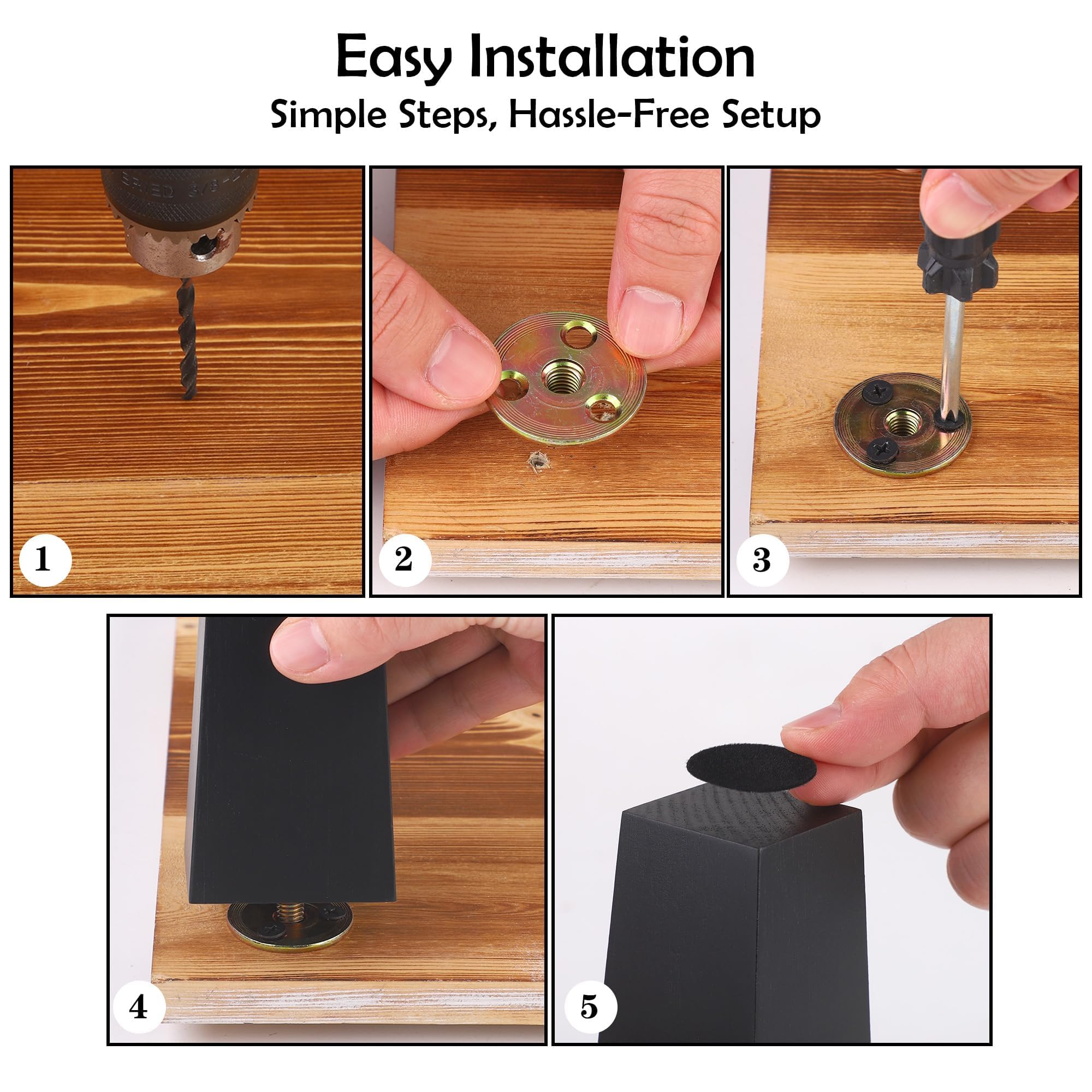 TURSTIN felt pads protect floors during furniture movement