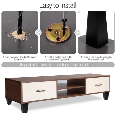 TURSTIN hardware included for easy DIY furniture leg installation