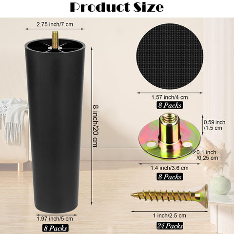 TURSTIN M8 T-nuts and screws kit for quick DIY furniture installation