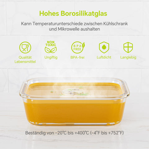 TUSEASY oven-safe glass handles cooking tasks up to high temperatures