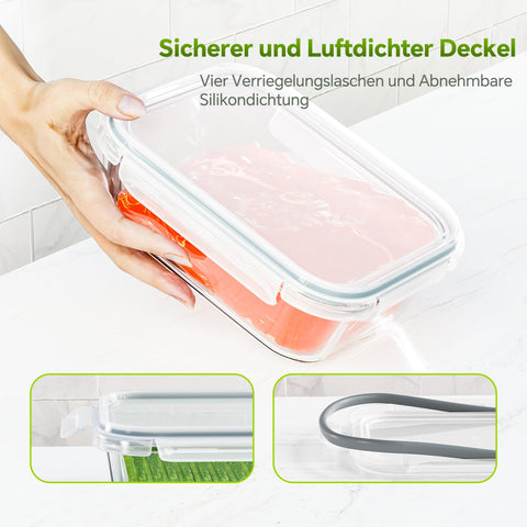 TUSEASY stackable glass containers maximize fridge organization and storage efficiency