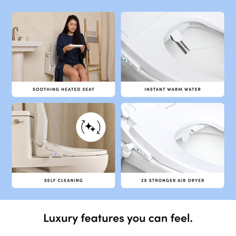 TUSHY Aura built in water filter helps ensure cleaner water