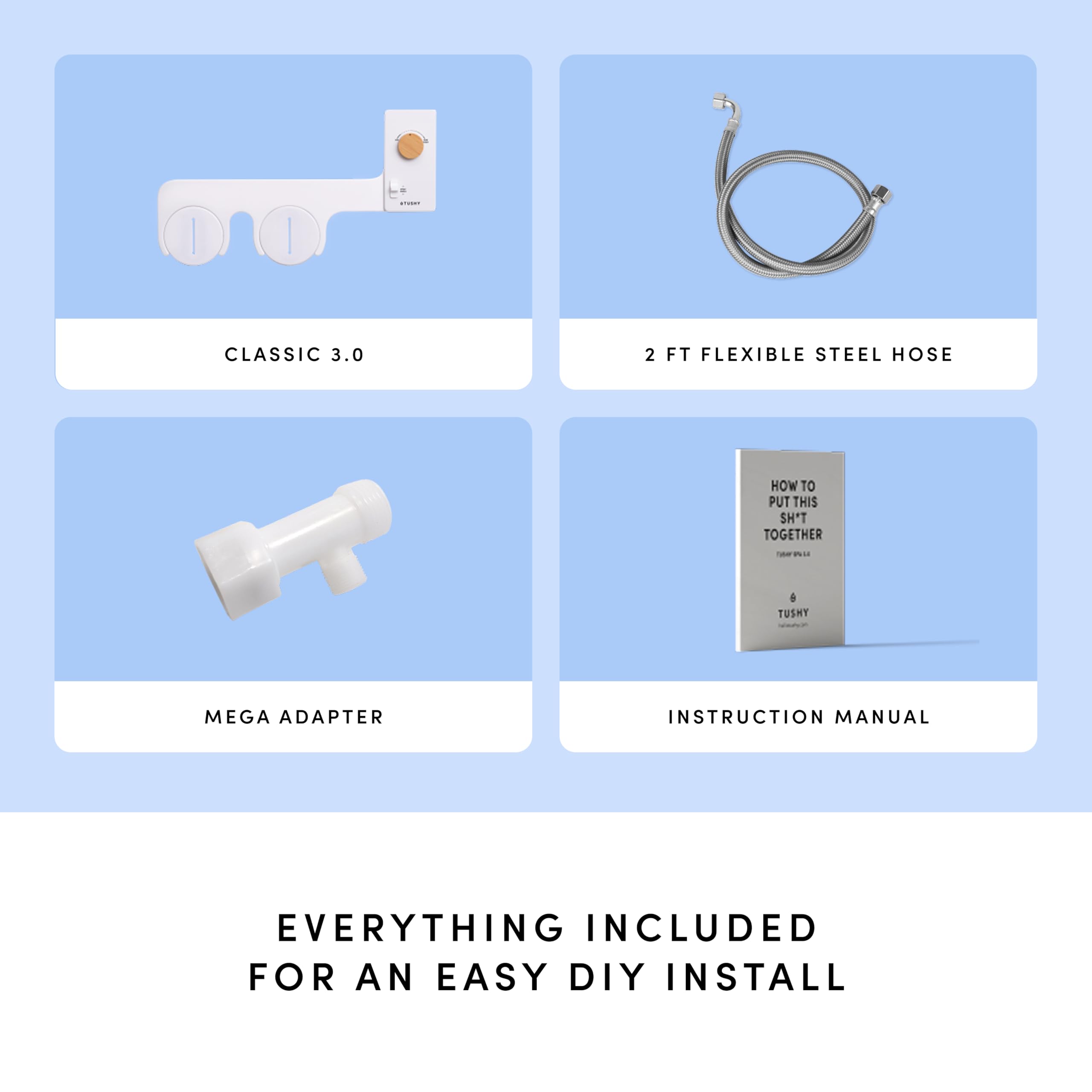 TUSHY Classic 3.0 self-cleaning nozzle for reliable hygiene.