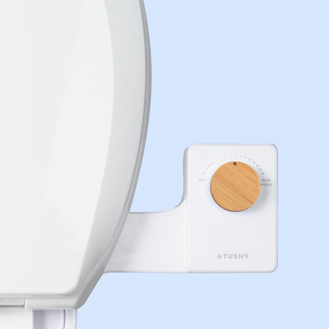 TUSHY Fresh Cool Water Bidet on toilet seat delivers a refreshing daily cleanse.