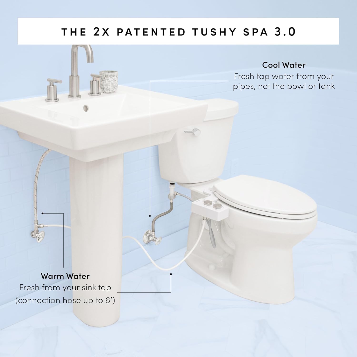TUSHY Spa adjustable pressure for personalized cleansing