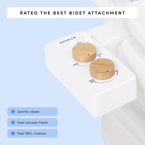 TUSHY Spa self-cleaning nozzle for hygienic cleansing before and after use