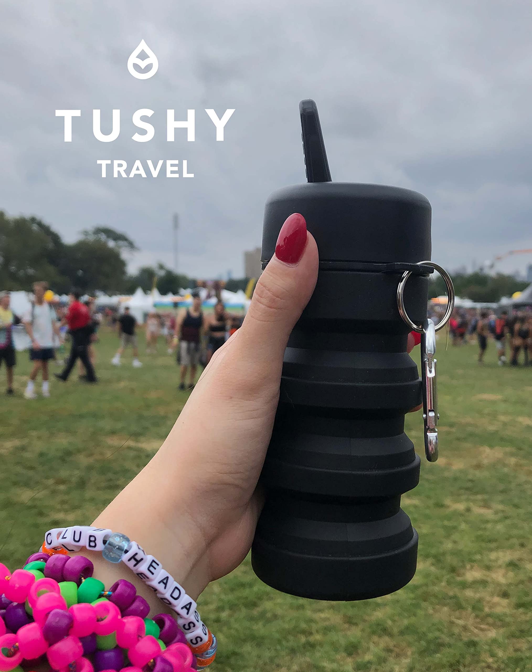 TUSHY Travel Bidet holds up to 11 oz for longer trips.