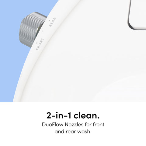 TUSHY Wave self-cleaning nozzles ensure hygienic use.