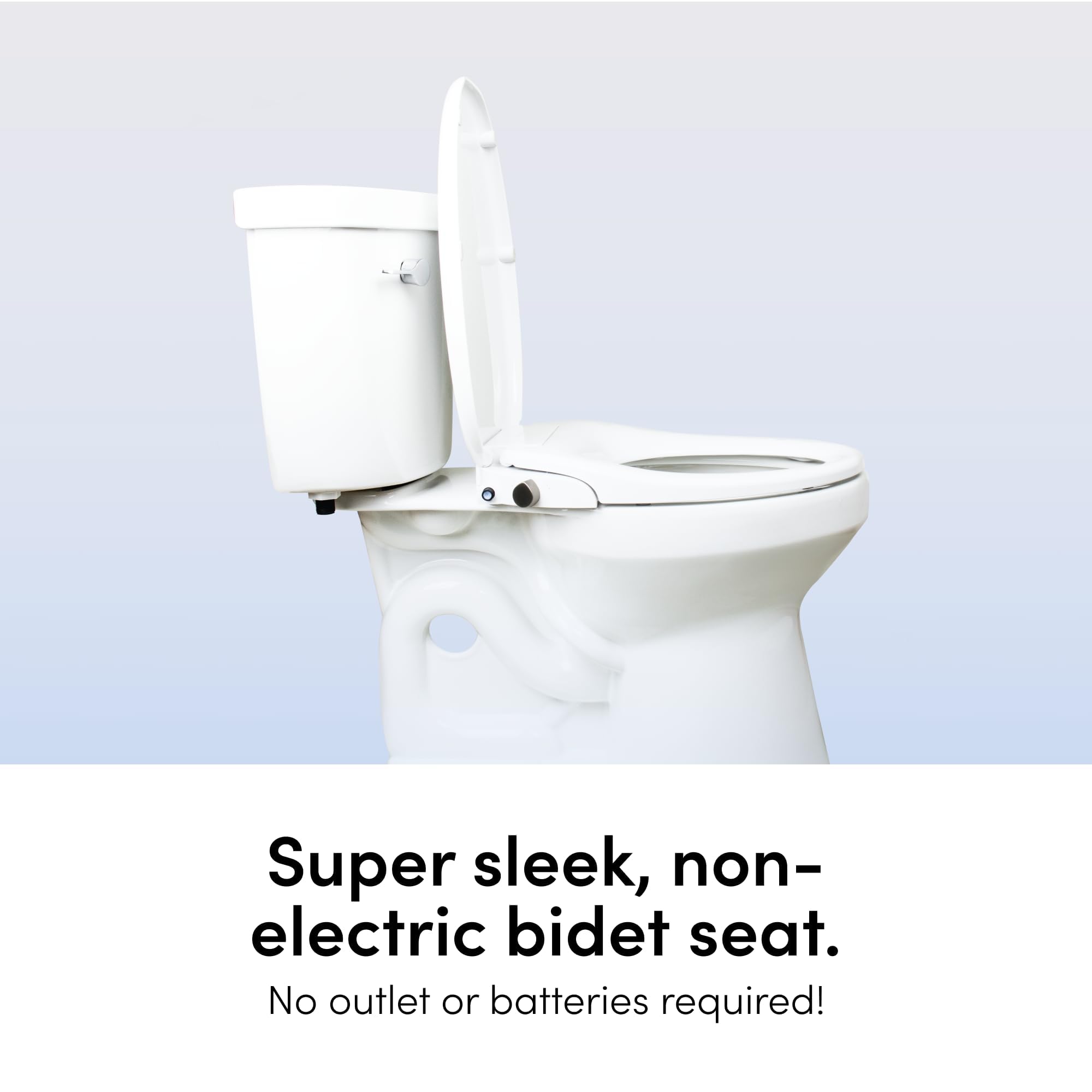 TUSHY Wave quick-release seat allows thorough deep cleaning.