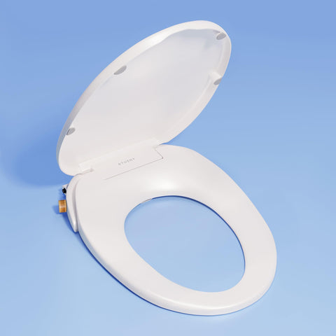 TUSHY Wave non-electric bidet seat front view, refreshing front-to-back cleanse.