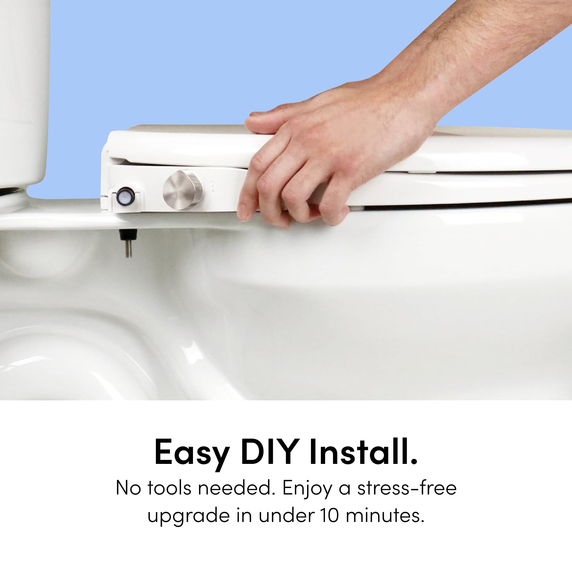 TUSHY Wave seat side angle showcases compact design for small spaces.