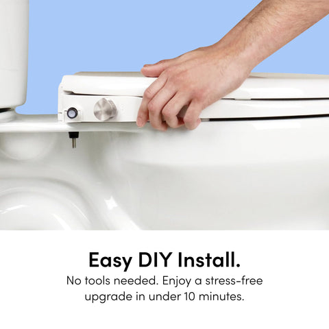 TUSHY Wave seat side angle showcases compact design for small spaces.