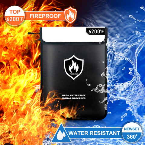 Tusirgre fireproof bag RFID shielding layer close-up demonstrating signal protection