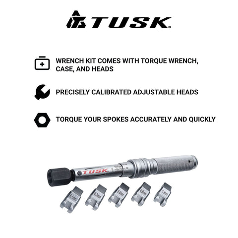 TUSK Spoke torque wrench head 6-3mm ideal for mid-size nipples on road bikes