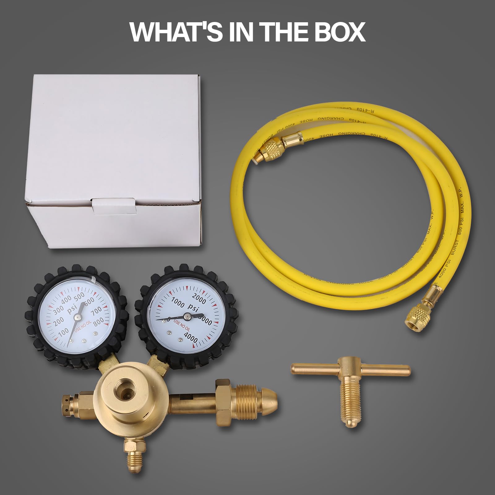 Tutor Auto regulator optimized for HVAC purging and leakage testing workflows.