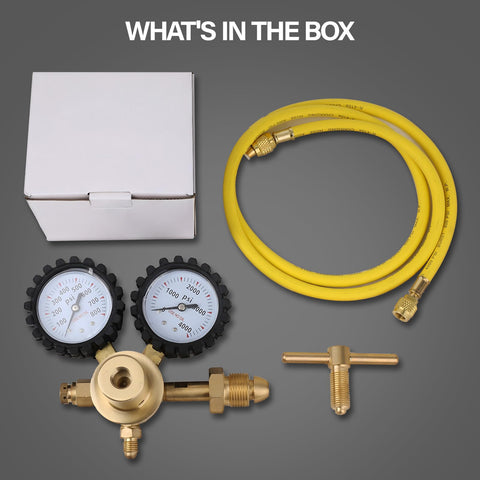 Tutor Auto regulator optimized for HVAC purging and leakage testing workflows.