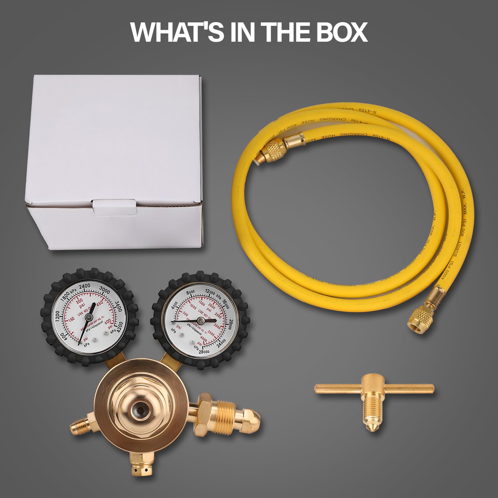 Tutor Auto regulator with long 60-inch hose supports safe distancing.