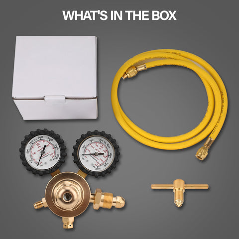 Tutor Auto regulator with long 60-inch hose supports safe distancing.