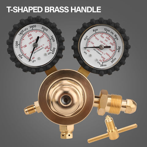 Tutor Auto regulator with T-handle enables smooth, precise pressure control.