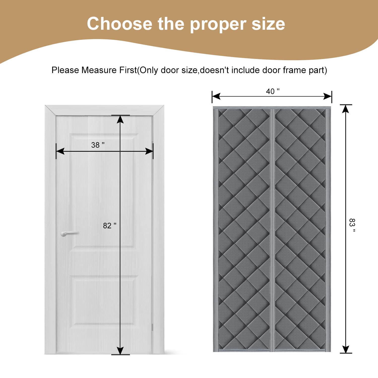 TUZIER interior cotton insulation layer adds warmth and draft protection.