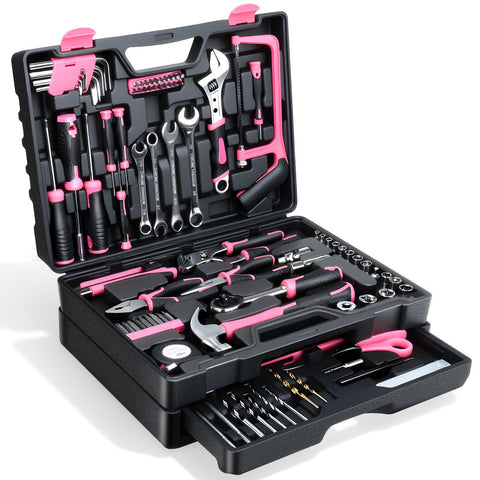 TVERIM 412-piece tool set for home and auto repairs, versatile for everyday projects.