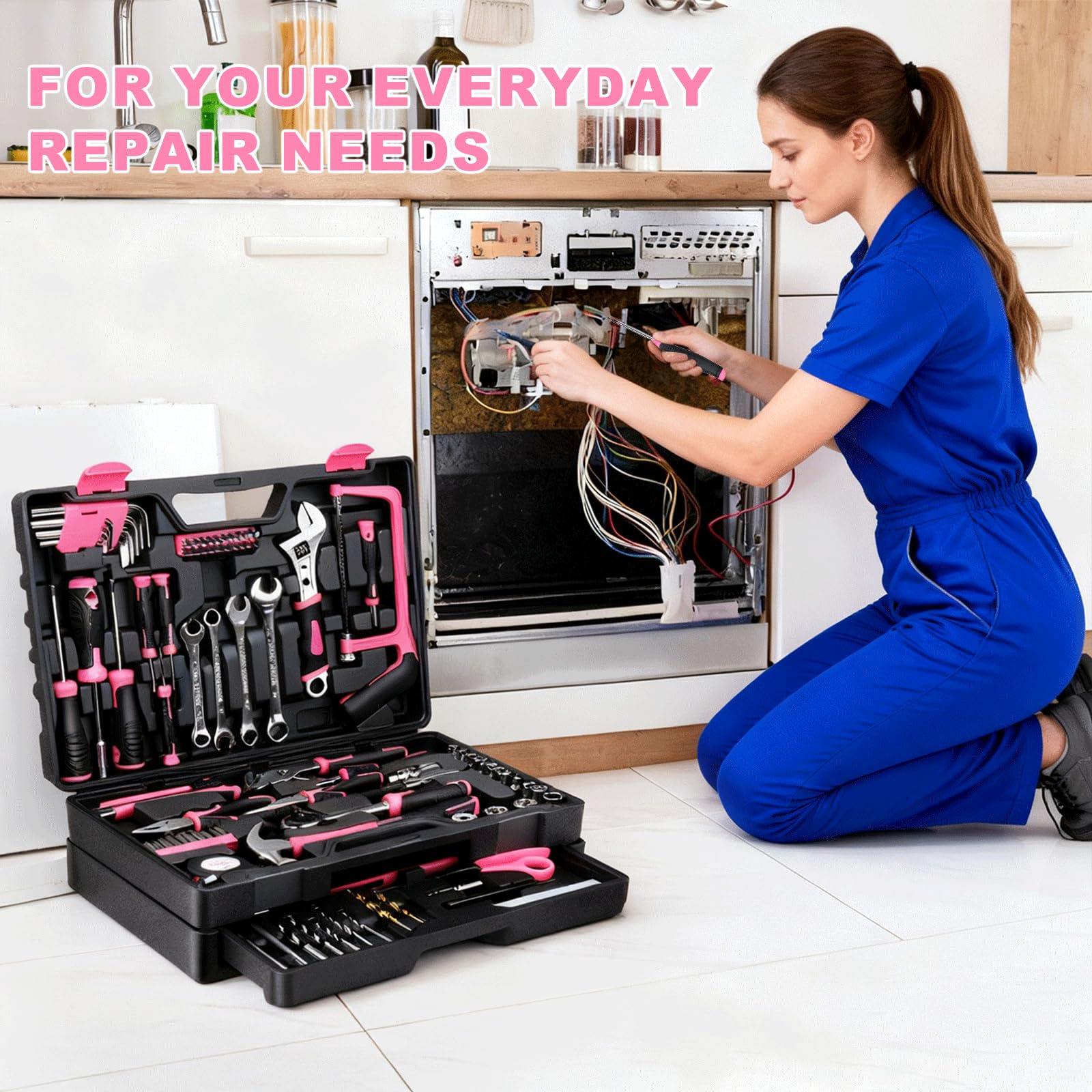 TVERIM integrated tool slots keep every piece secure during transport.