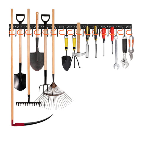 TVKB 51-inch all-metal garden tool organizer backboard for sturdy wall mounting