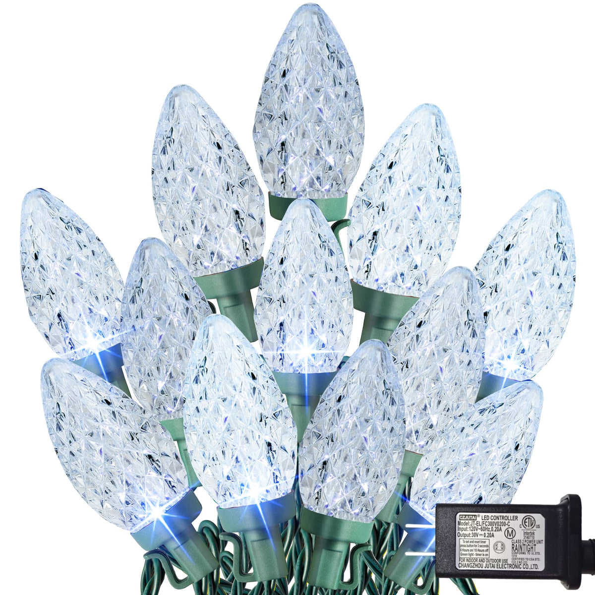 TW SHINE C9 Christmas lights outdoor setup boosts curb appeal with weather-ready brightness.