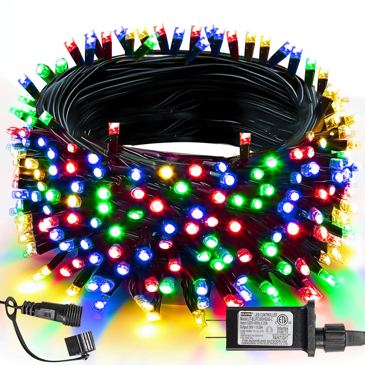 TW SHINE 200 LED Christmas lights, 66 ft length for bright outdoor decor.
