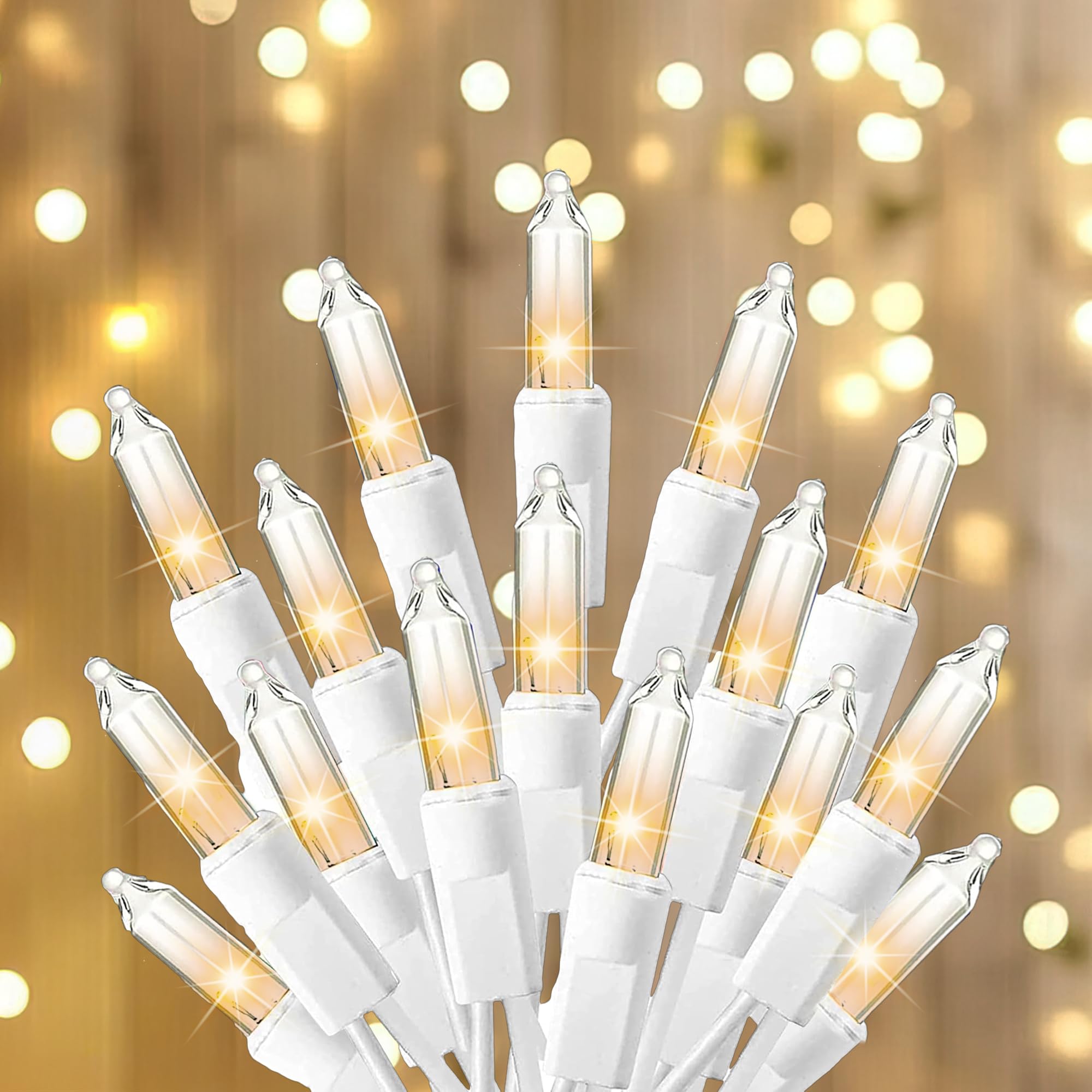 TW SHINE warm white Christmas lights, outer view, ideal for cozy outdoor ambiance