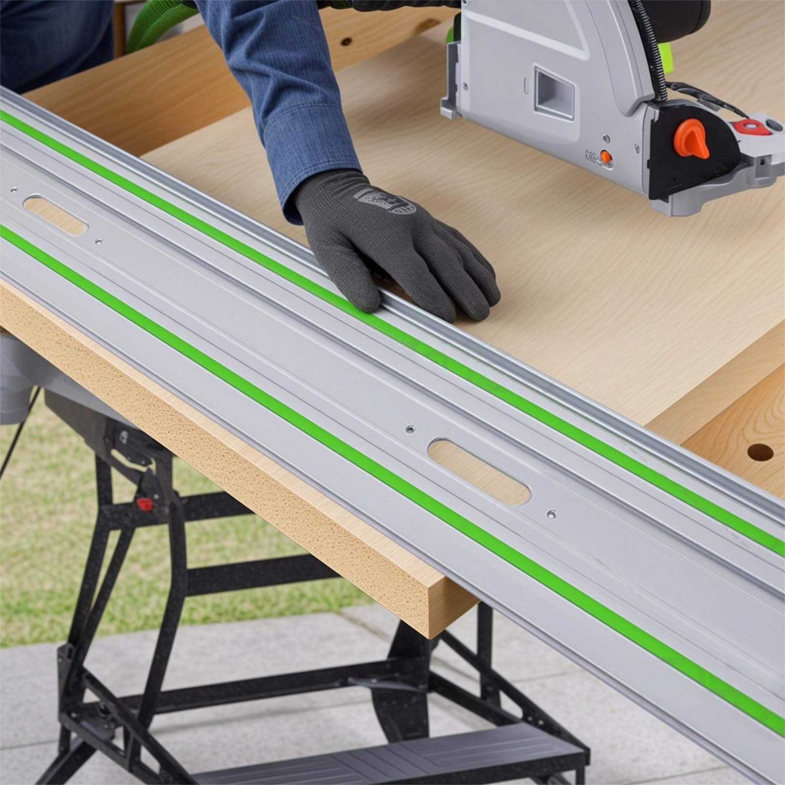 Front-edge anti-friction strips on Tweaklt rails
