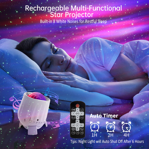 Twelvetooo Bluetooth speaker syncs aurora visuals for music nights.