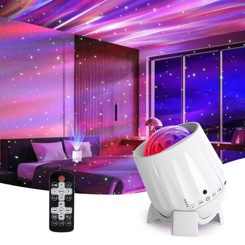 Twelvetooo Northern Lights Projector battery-powered for cordless night ambiance.