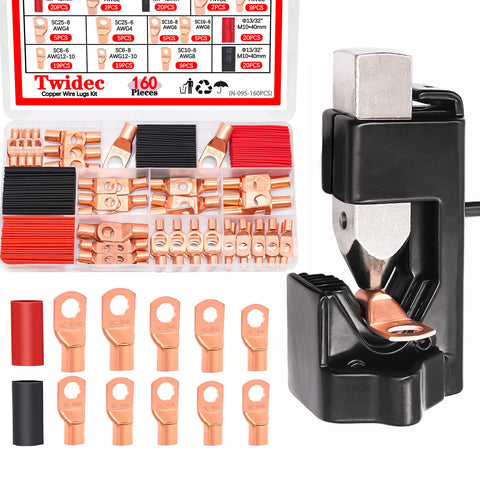 Twidec battery terminal ends kit for versatile automotive wiring tasks.