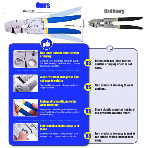 Twidec ferrules 160 pcs for quick, durable wire rope terminations.